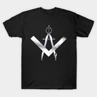 Masonic Styled Drafting  Square and Compass T-Shirt